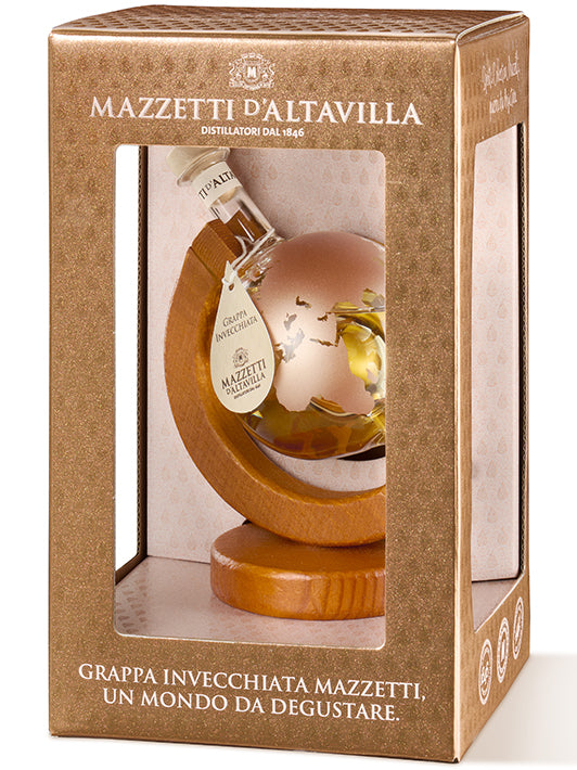 Coffret Mappamondo con Rame - Grappa Invecchiata